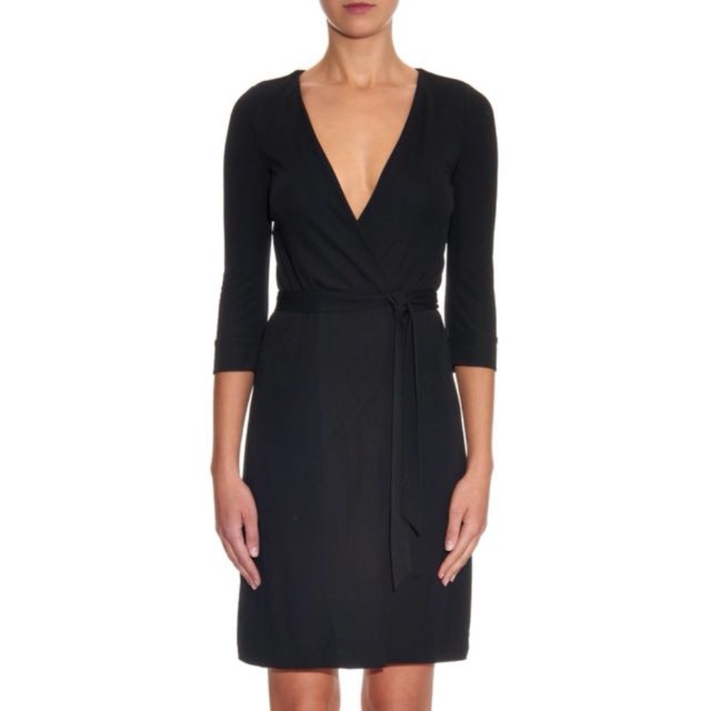 DVF wrap dress in black